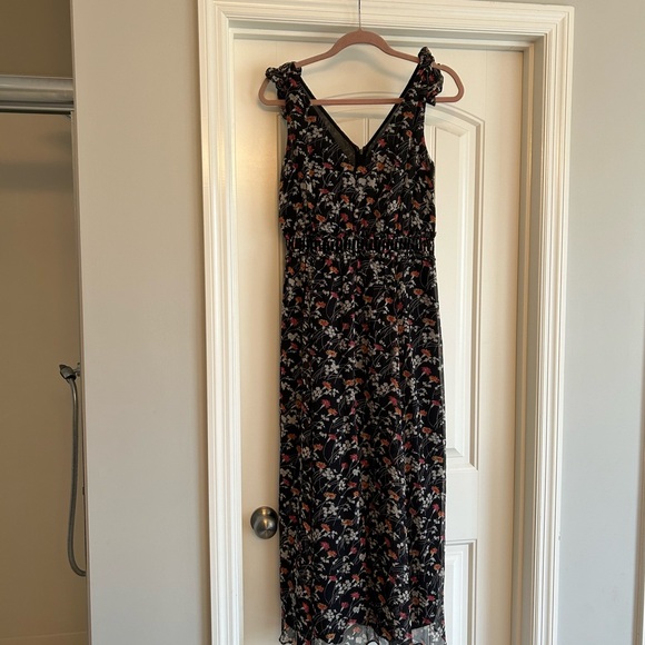 Joie Huntlie Floral Silk Midi Dress - Picture 2 of 8